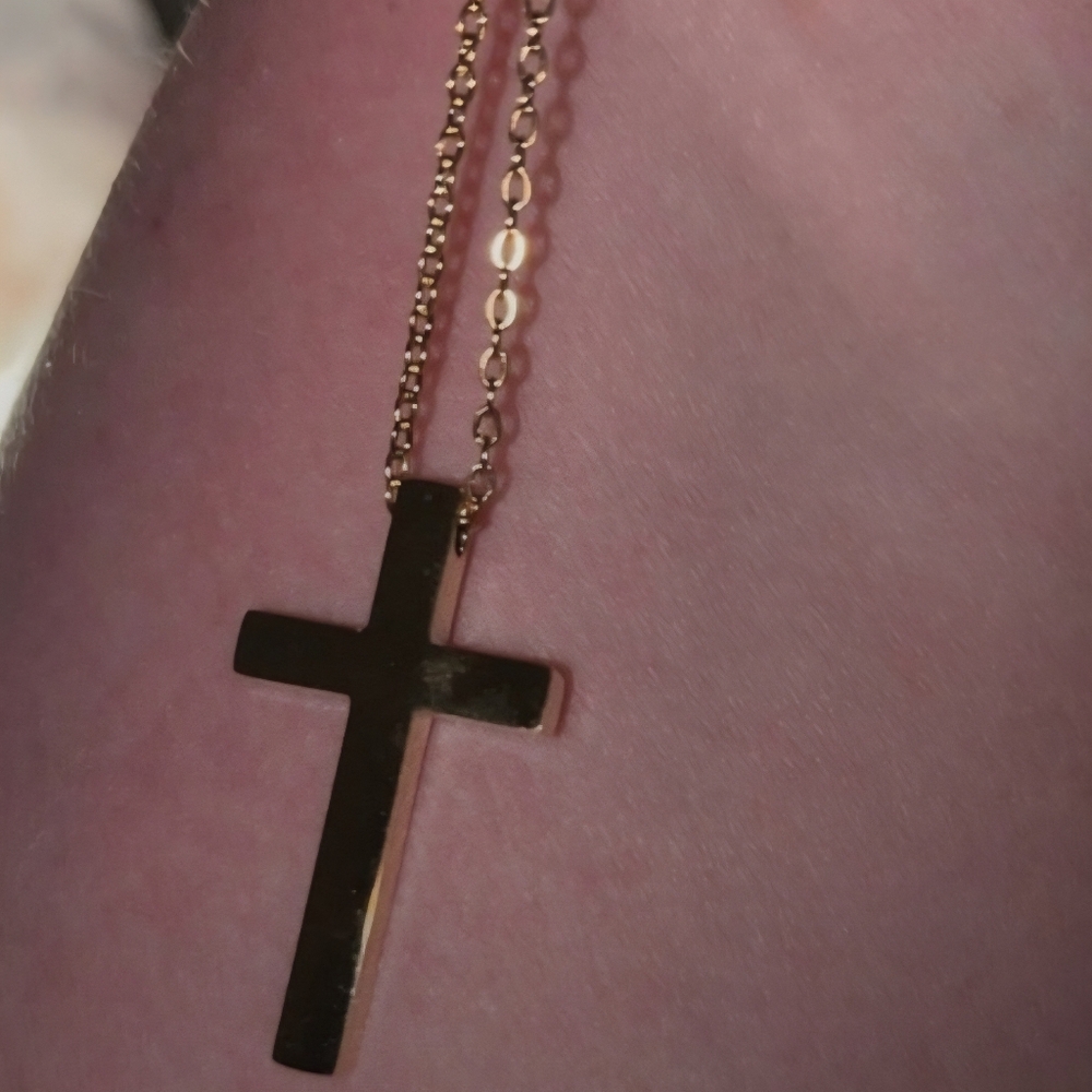 Gold-plated Cross and 18" Chain NWT